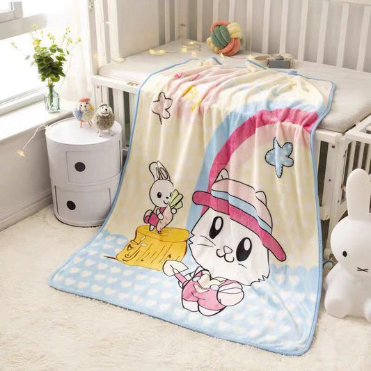 Baby Fleece Throw Carton Blanket- Hello Kitty