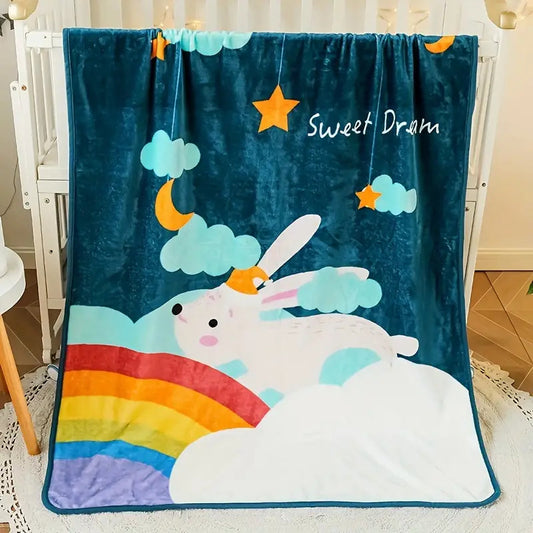 Baby Fleece Throw Carton Blanket- Sweet Dream