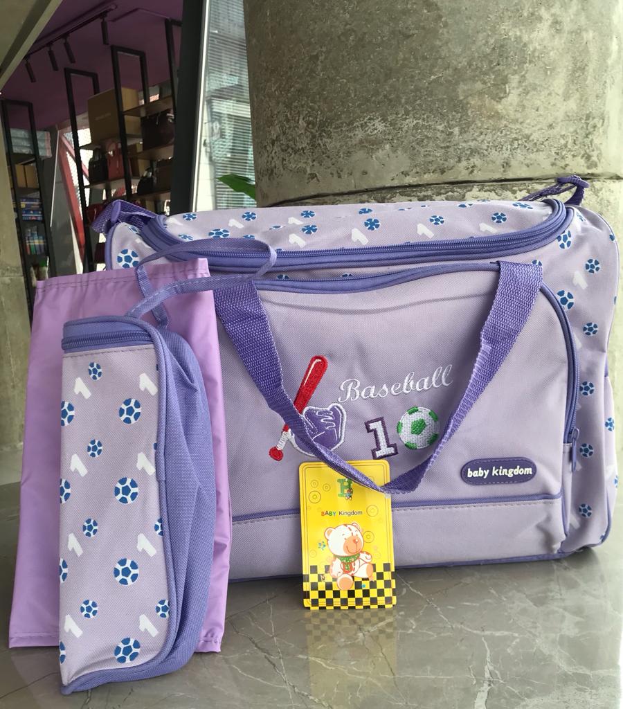 Baby Kingdom Diaper Bag 3 pcs- Purple