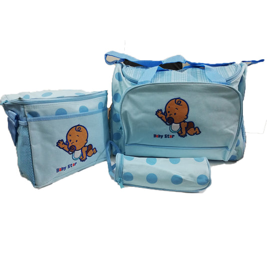 Baby Kingdom Diaper Bag 4 pcs- Blue