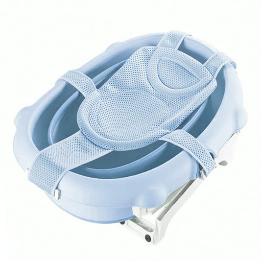 Baby Non Slip Adjustable Infant Bath Tub Pad Newborn Mesh- Blue