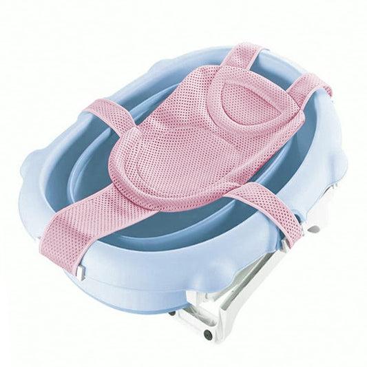 Baby Non Slip Adjustable Infant Bath Tub Pad Newborn Mesh- Pink