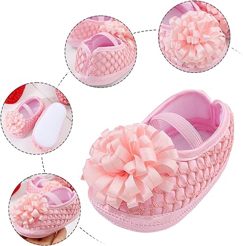 Baby Shoes Fashion Cotton Shoes Cute Baby Shoes with Dress Shoes Toddler Shoes- Pink