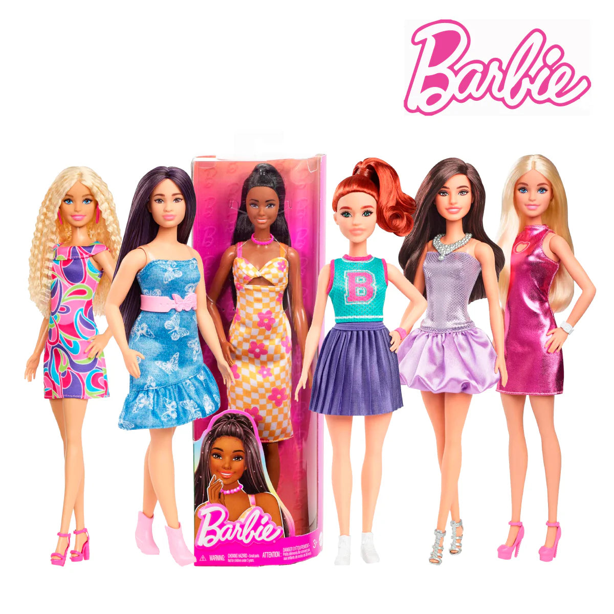 Barbie FBR37 Fashionistas Dolls Wearing Removable Outfits 3y+
