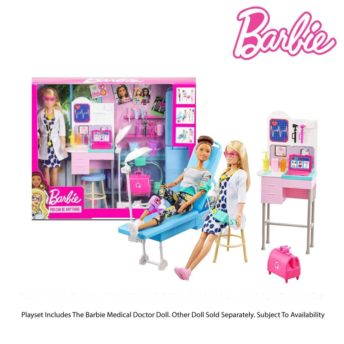 Barbie GWV01 Medical Doctor Doll & Playset