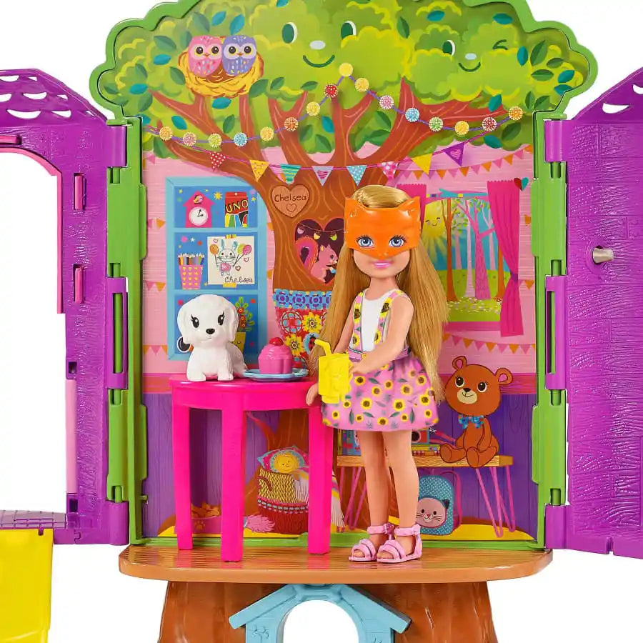 Barbie HPL70 Chelsea Doll and Treehouse Playset with Pet