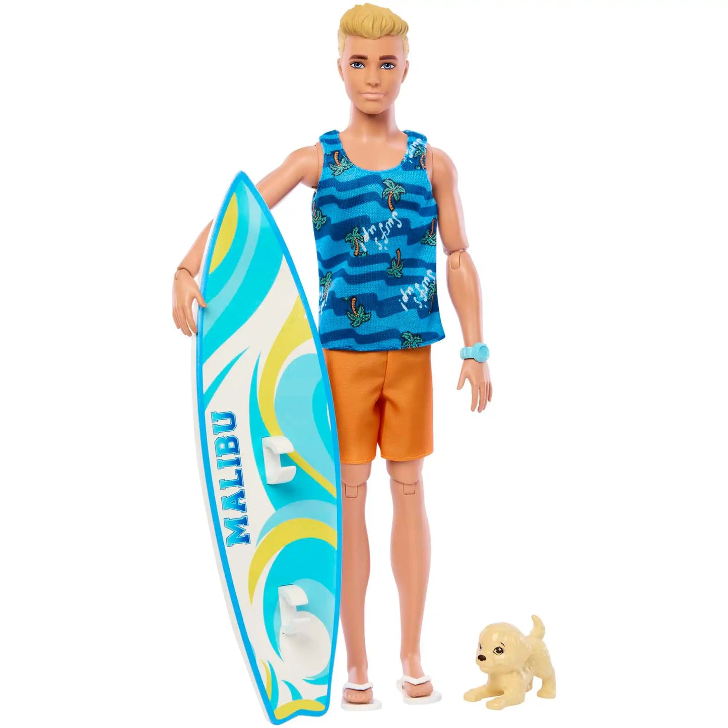 Barbie HPT50 Ken Surfboard Set, Dress-Up Doll