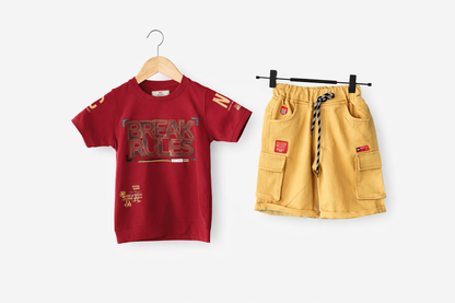 Boy Casual Outfit Set-Break Rules (BGGM23)