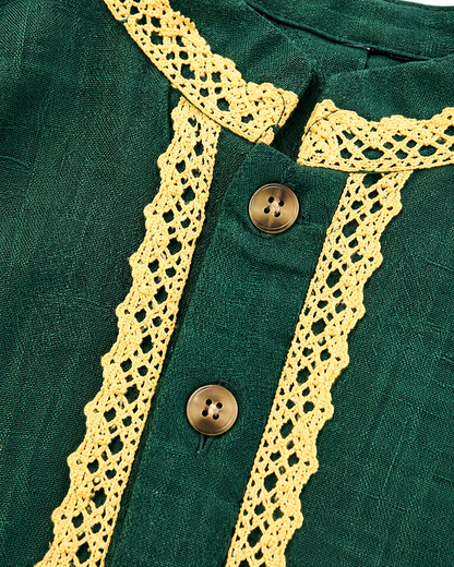 Boys' Bottle Green Ethnic Festive Kurta Panjabi (4-5Y)