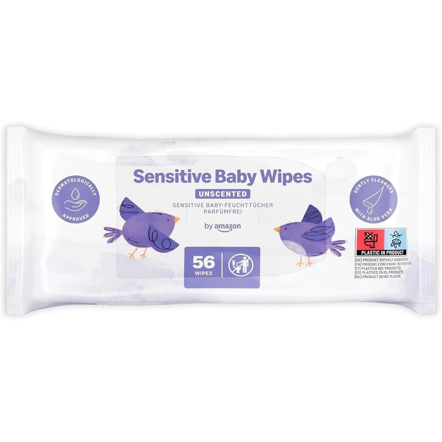 By Amazon Sensitive Baby Wipes- Unscented 56 pcs