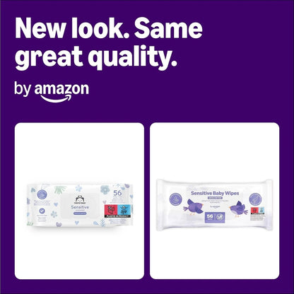 By Amazon Sensitive Baby Wipes- Unscented 56 pcs