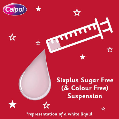 Calpol SixPlus Suspension Sugar Free Strawberry Flavor 6+ Years, 80ml