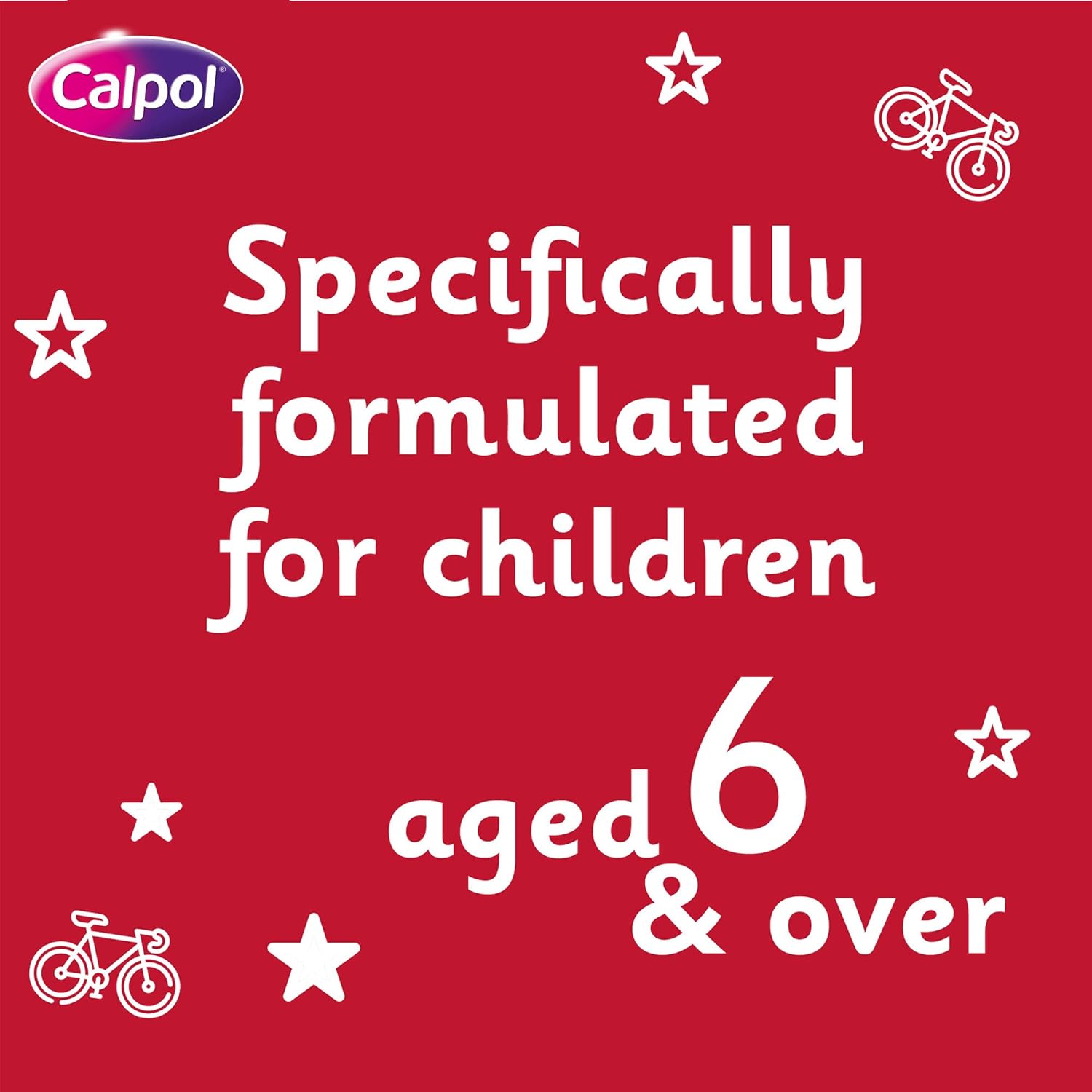 Calpol SixPlus Suspension Sugar Free Strawberry Flavor 6+ Years, 80ml