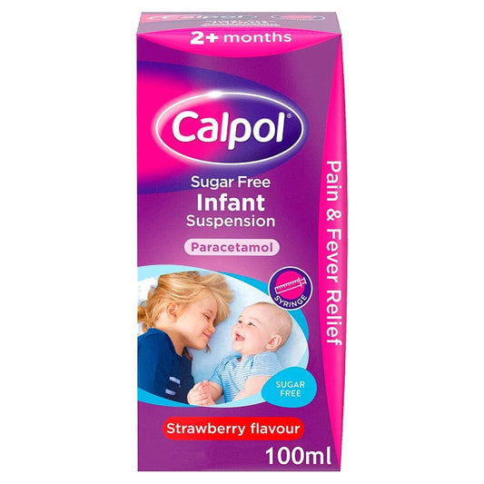 Calpol Sugar Free Infant Suspension Strawberry Flavor 100ml