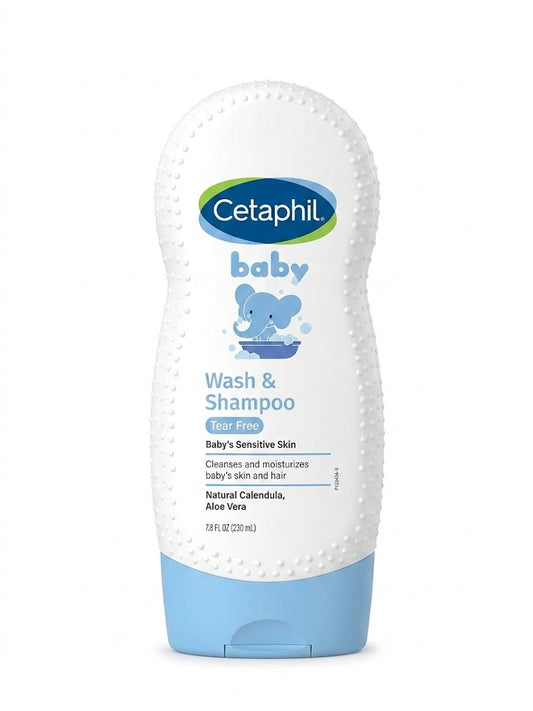 Cetaphil Baby Wash & Shampoo With Natural Calendula Sensitive Skin 230ml