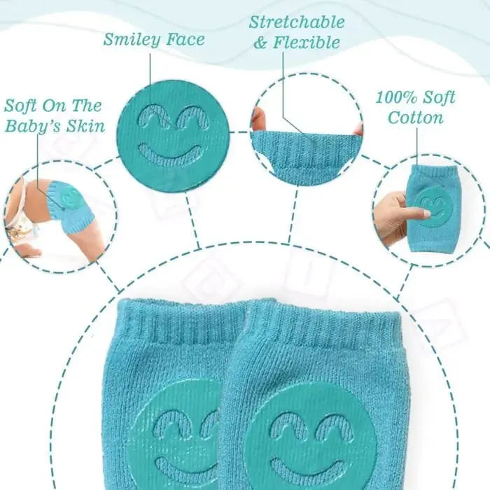 Children's Anti-slip Knee Pads(0-1y) Cyan- S