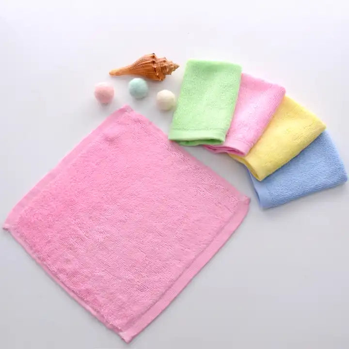 Children's Soft Face Towel 100% Bamboo Fiber Washcloths- 6 Pcs