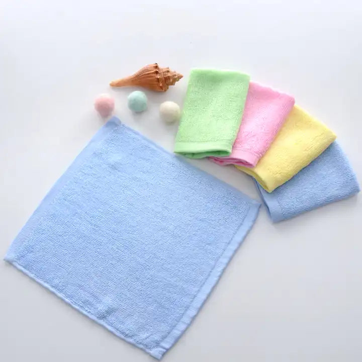 Children's Soft Face Towel 100% Bamboo Fiber Washcloths- 6 Pcs