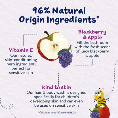 Childs Farm Hair & Body Wash- Blackberry & Apple 250ml