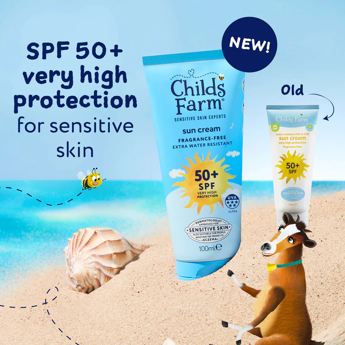Childs Farm Sun Cream for Sensitive Skin SPF50+ 100ml