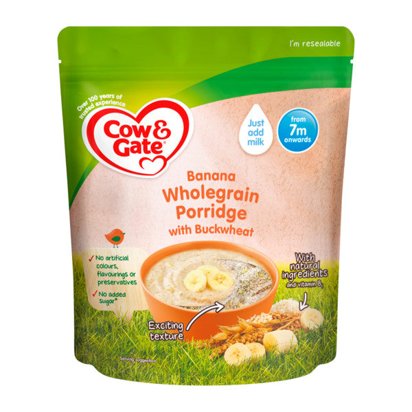 Banana Wholegrain Porridge with Buckwheat Baby Cereal (7+ Months) 200g
