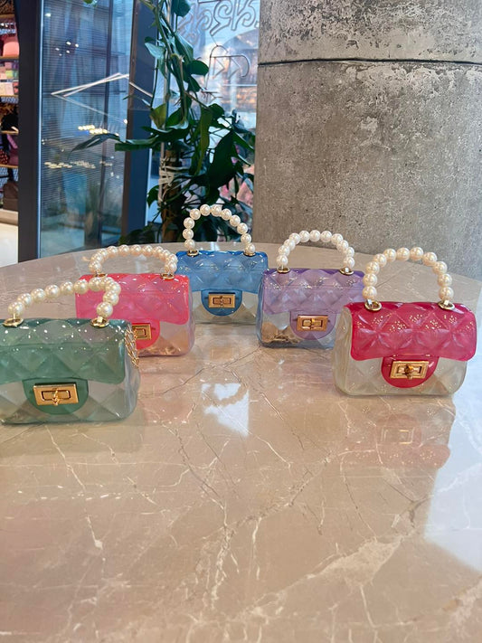Cute Candy Color Jelly Mini Transparent Handbag