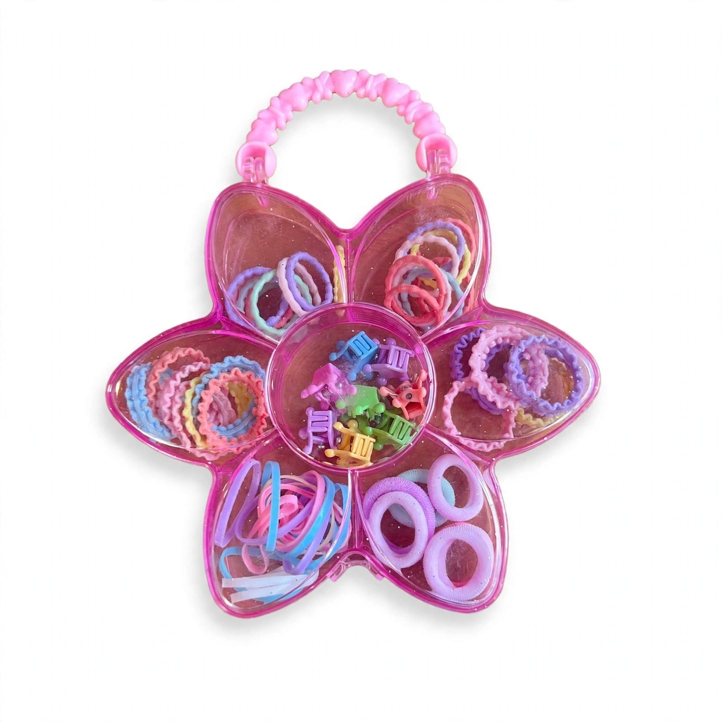 Cute Flower-Shaped Baby Hair Band Gift Box Set (3Y+)-Pink