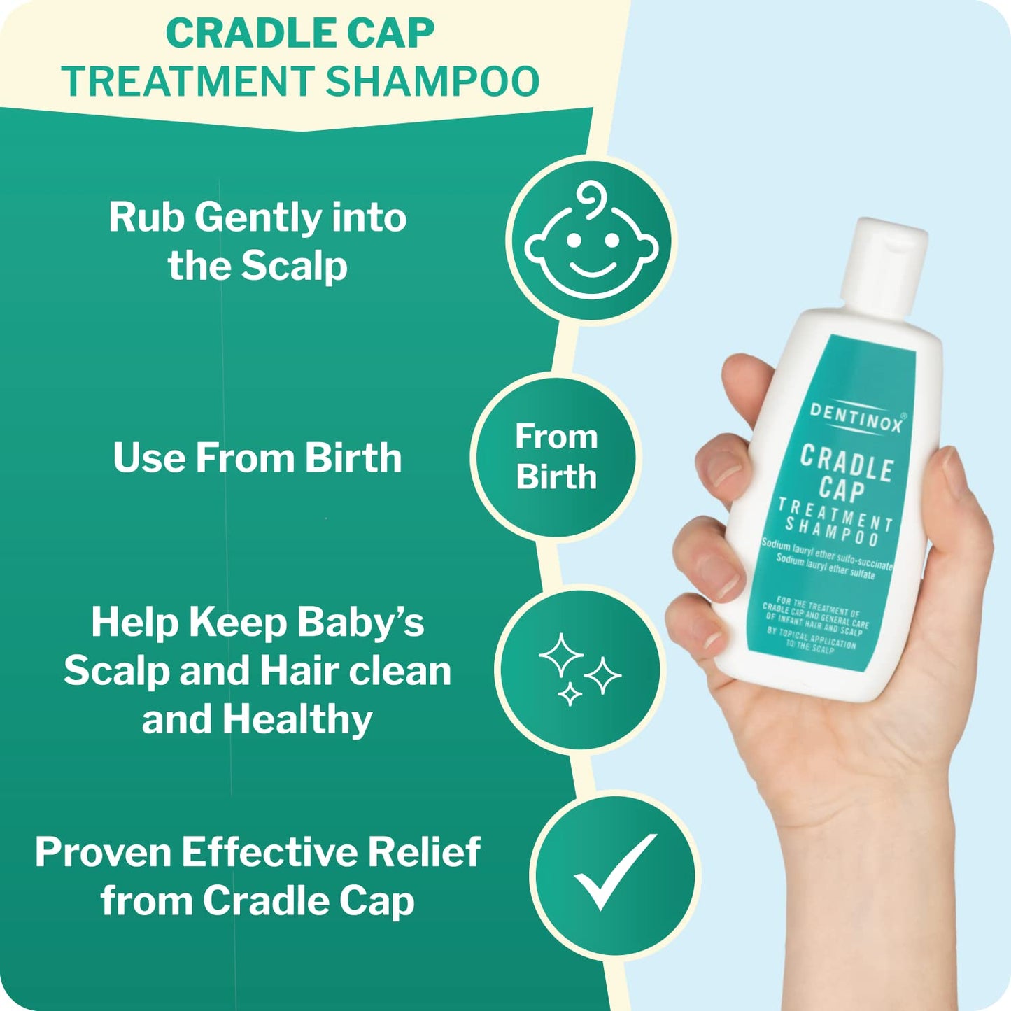Dentinox Cradle Cap Baby Shampoo 125ml