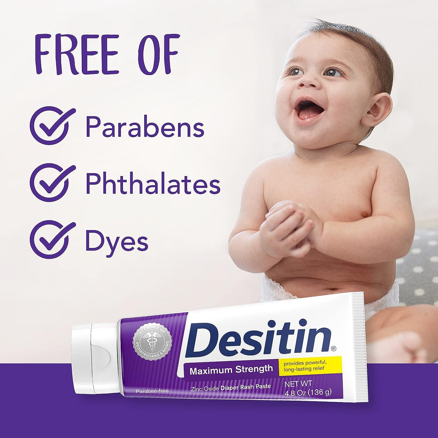 Desitin Maximum Strength Baby Diaper Rash Cream 136g