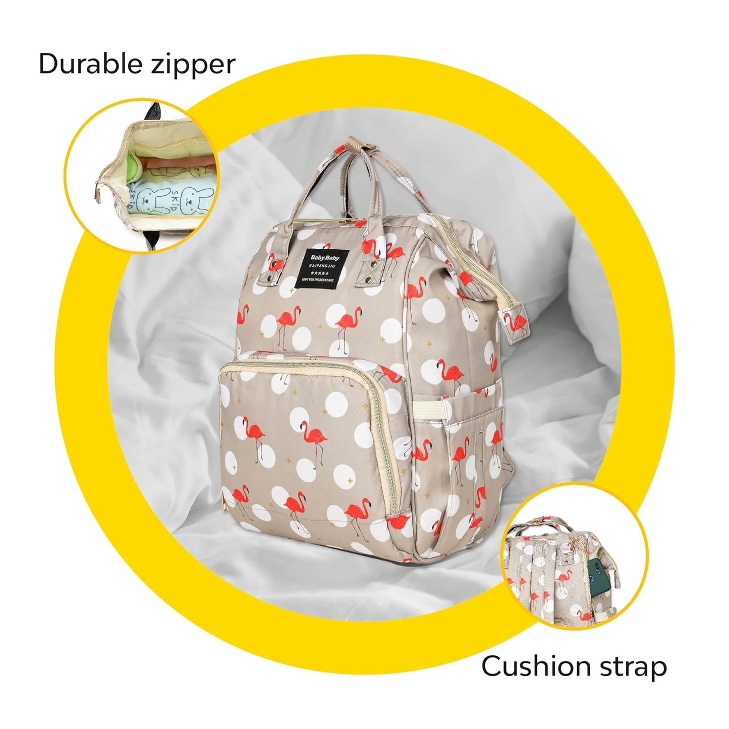 Diaper Bag Backpack Duck Grey