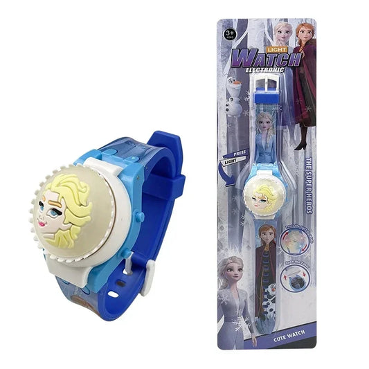 Disney Anime Kids Rotate Watch with Flash Light- Princess