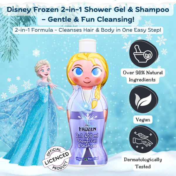 Disney Frozen 2in1 Kids Shower Gel & Shampoo 400ml