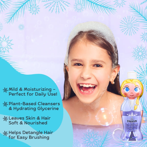 Disney Frozen 2in1 Kids Shower Gel & Shampoo 400ml