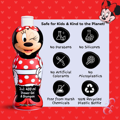 Disney Minnie Mouse 2in1 Kids Shower Gel & Shampoo 400ml