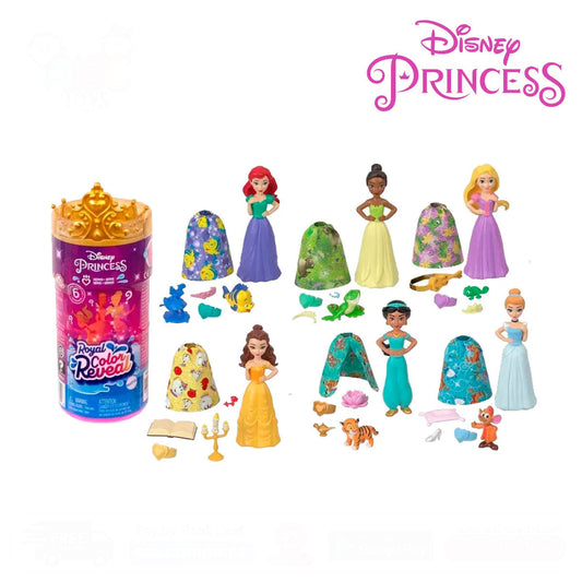 Disney Princess HMB69 Color Reveal Dolls With 6 Surprises