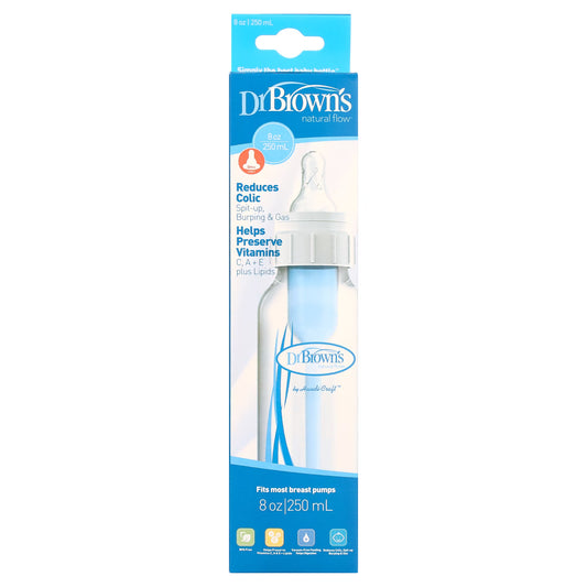 Dr. Brown's Anti Colic Narrow Feeding Bottle Level 1 (0m+) 250ml White