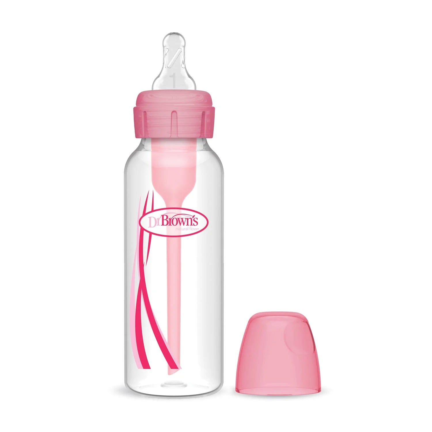Dr. Brown's Options+ Anti-Colic Narrow Bottle Level 1 (0m+) 250ml- Pink