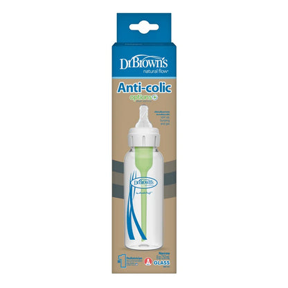 Dr. Brown's Options+ Anti Colic Narrow Neck Baby Glass Bottle (0m+) 250ml