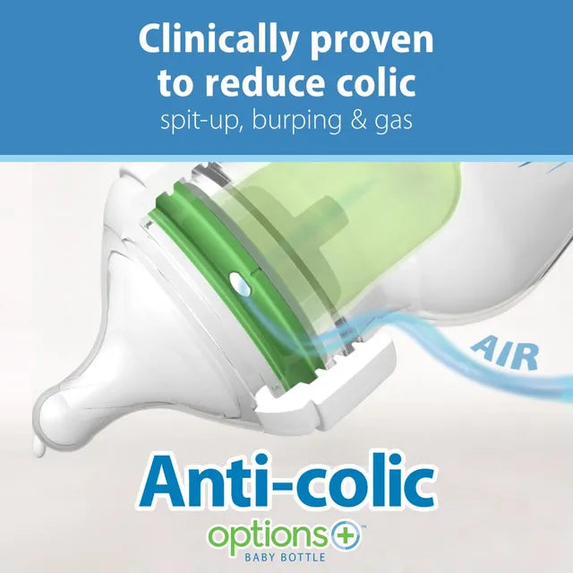 Dr. Brown's Options+ Anti Colic Wide Neck Baby Bottle 2pcs (0m+) 270ml-Pink