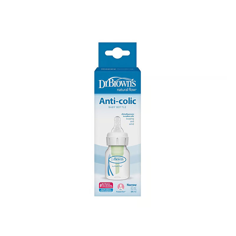 Dr. Brown's Anti-Colic Narrow-Neck Baby Bottle (0m+)- 60ml