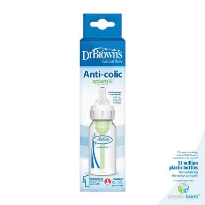 Dr Brown's Natural Flow Anti-Colic Options+ Narrow Bottle Level 1 (0m+) 120ml