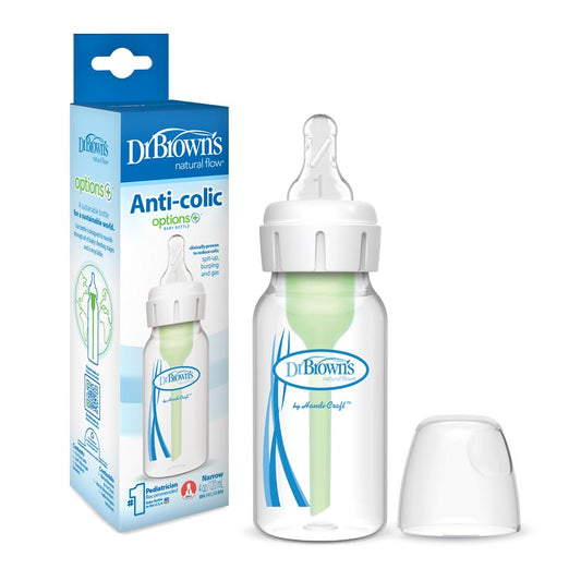 Dr Brown's Natural Flow Anti-Colic Options+ Narrow Bottle Level 1 (0m+) 120ml