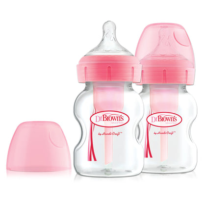 Dr Brown's Options+ Anti-Colic Bottle 150ml (0m+) Twin Pack- Pink