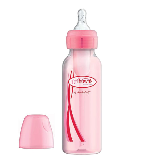 Dr Brown's Options+ Anti-Colic Feeding Bottle Level 1 (0m+) 250ml- Pink