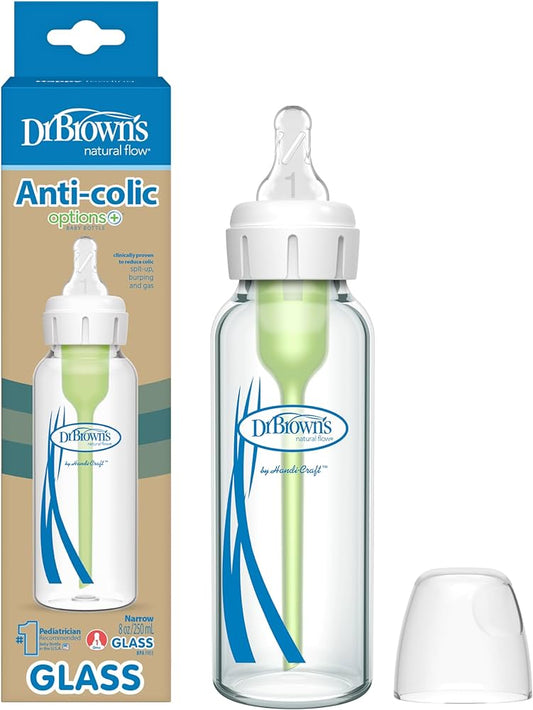Dr Brown's Options+ Anti-Colic Narrow Neck Glass Bottle 120ml (0m+)