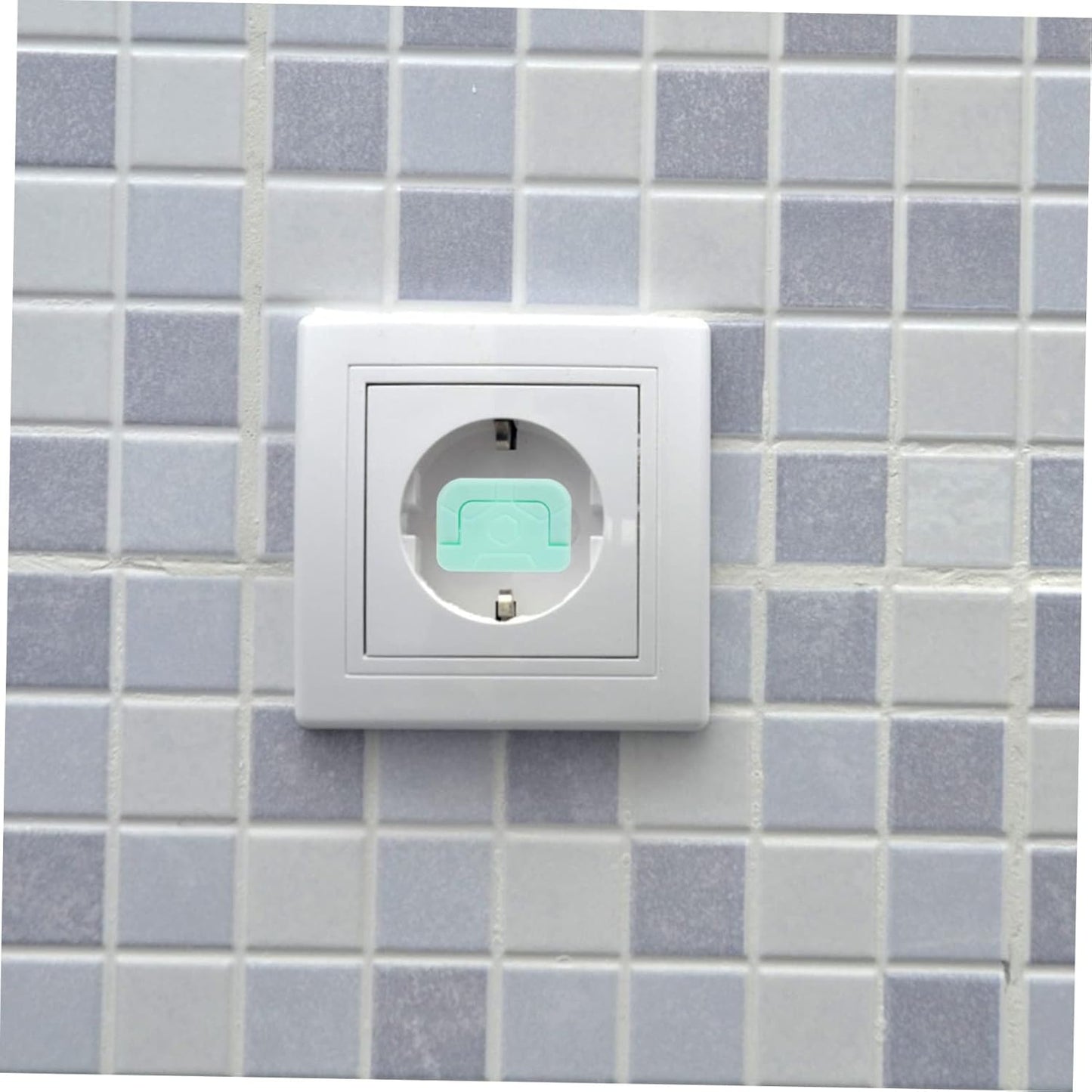 Dummy Socket Blocker Plug Guard 2 PIN Square- White