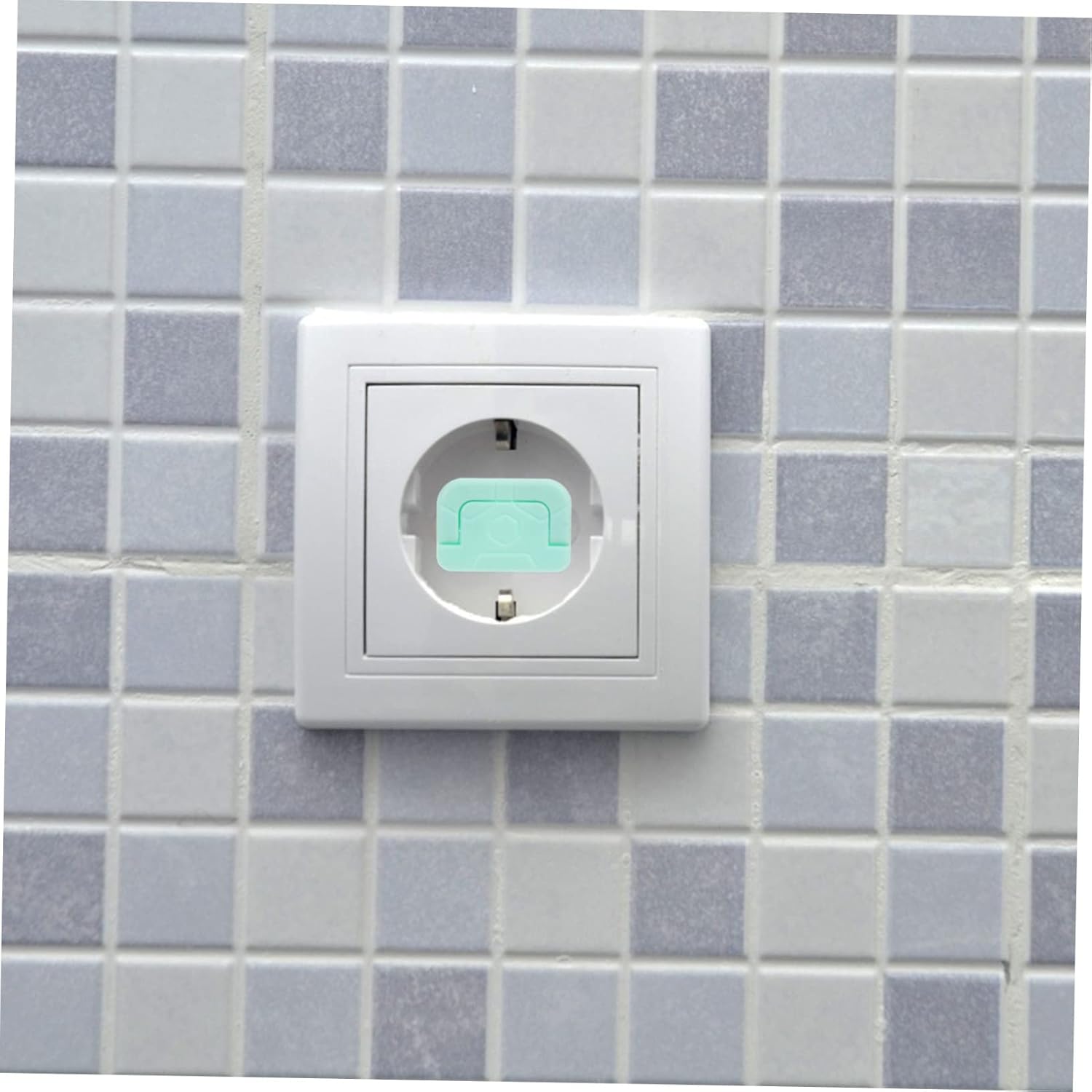 Dummy Socket Blocker Plug Guard 2 PIN Square- White