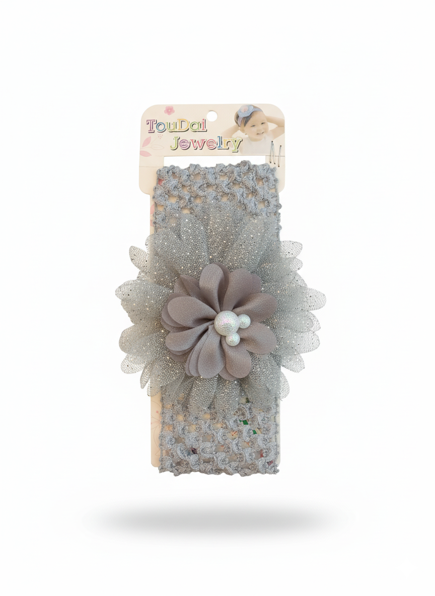 Elegant Floral Baby Headband (0-18m)