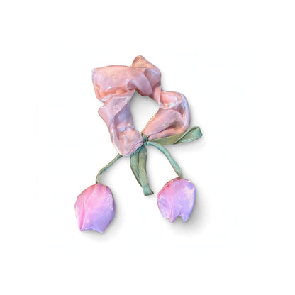 Elegant Tulip Charm Hair Scrunchie (Random)