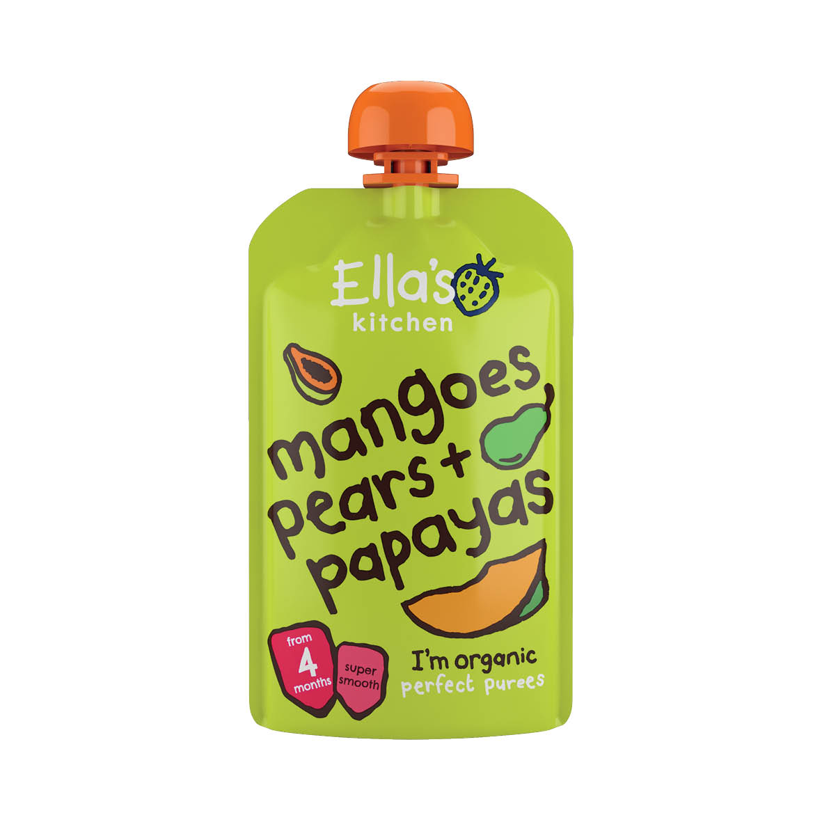 Ella's Kitchen Baby Pouch-Mangoes, Pears And Papayas (4m+) 120g